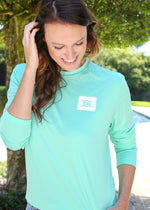 Stacked Logo Performance Long Sleeve - Seafoam (Pack of 8)