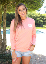 Stacked Logo Performance Long Sleeve - Coral (Pack of 8)