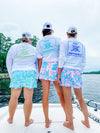 Island Collection Classic Logo Performance Long Sleeve - Blue (8 Pack)